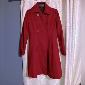 Very nice military pea coat in scarlet!